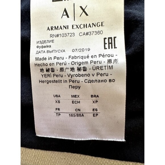 Armani Exchange Tee Shirt Women's Size XS Black Short Sleeve Crew Neck A|X - Picture 6 of 16